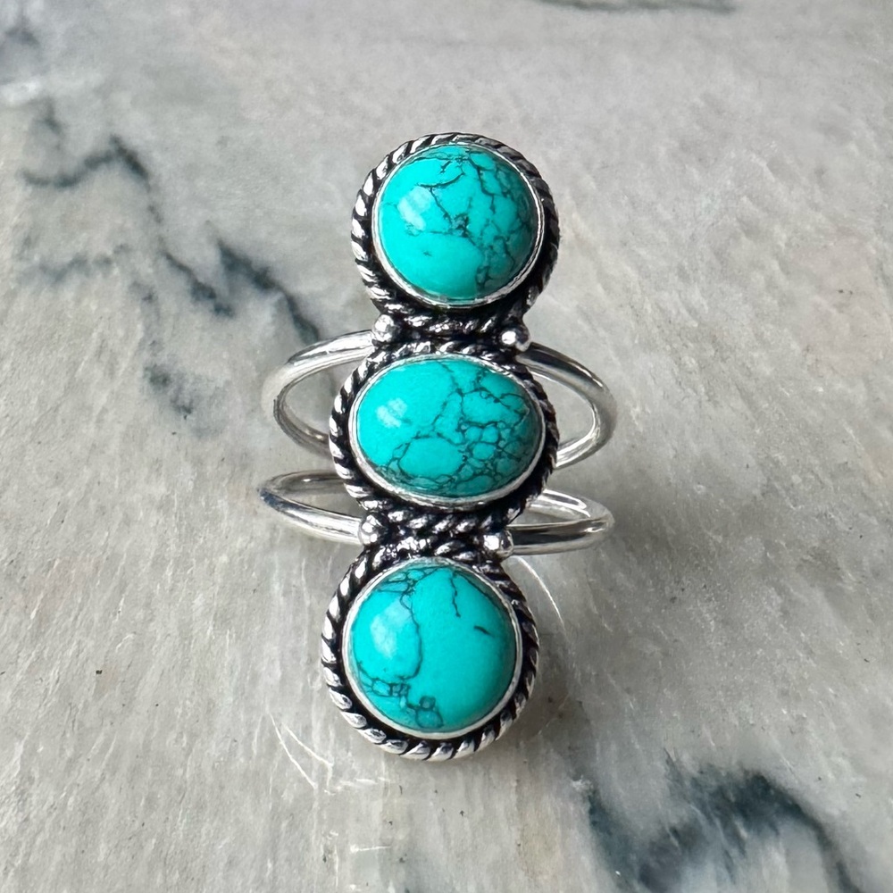 NWOT Sundance The Wild West Ring, Turquoise, Sterling Silver